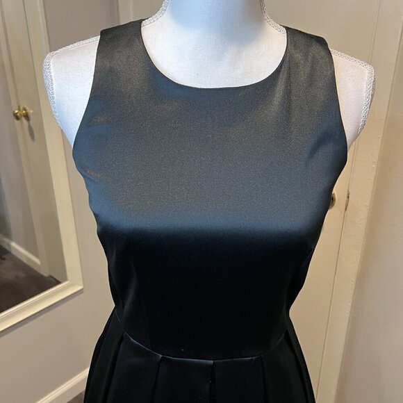 Taylor Black Fit and Flare Cocktail Dress with Sequined Bottom, Size 2 - Picture 2 of 15